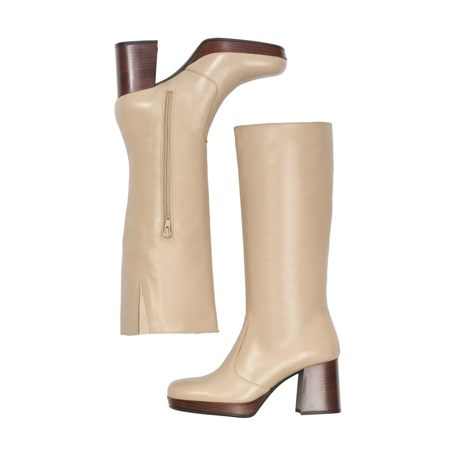 Women Bullboxer High Heel Boots*Boots Beige/Taupe 256502E7L_Beigtd