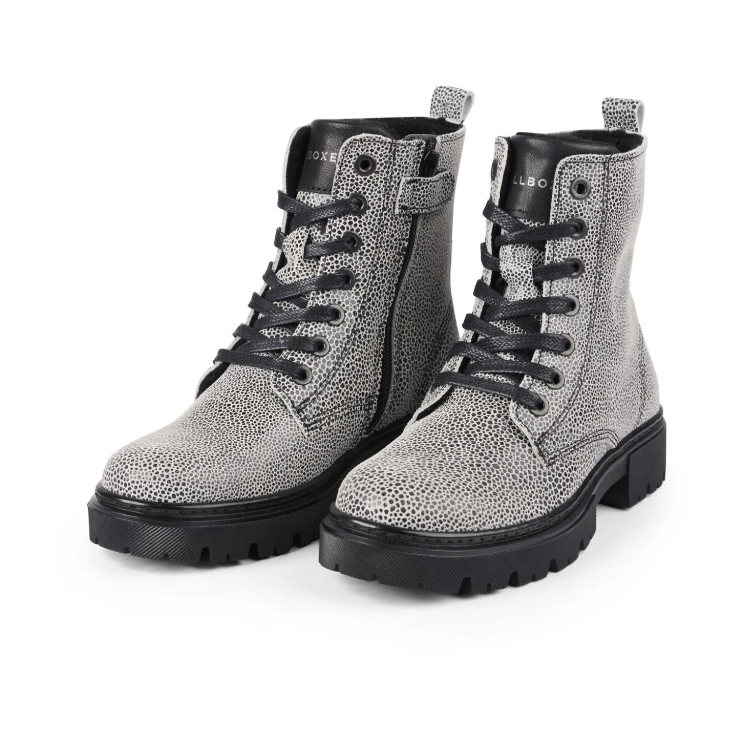Kids Bullboxer Boots*Boots Black/White Ajs500E6L_Whibkb