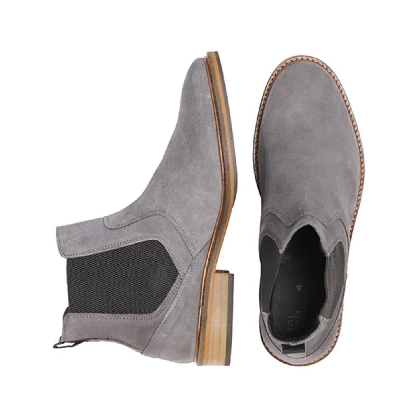 Men Bullboxer Ankle Boots*Chelsea Boots Grey 679P71219Ak001Su