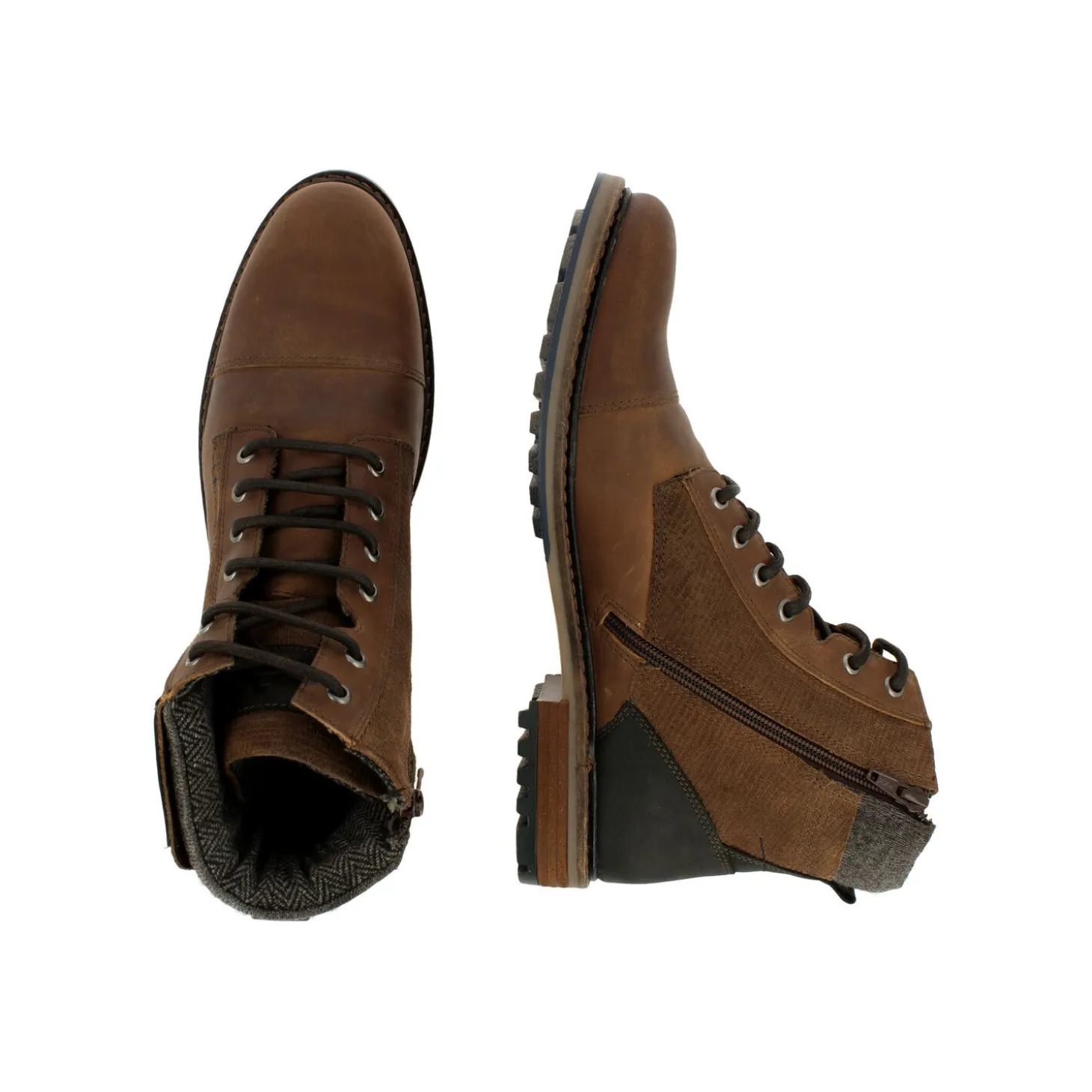Men Bullboxer Sporty Lace Ups*Lace Up Brown/Black 791I85508Ddbbksu
