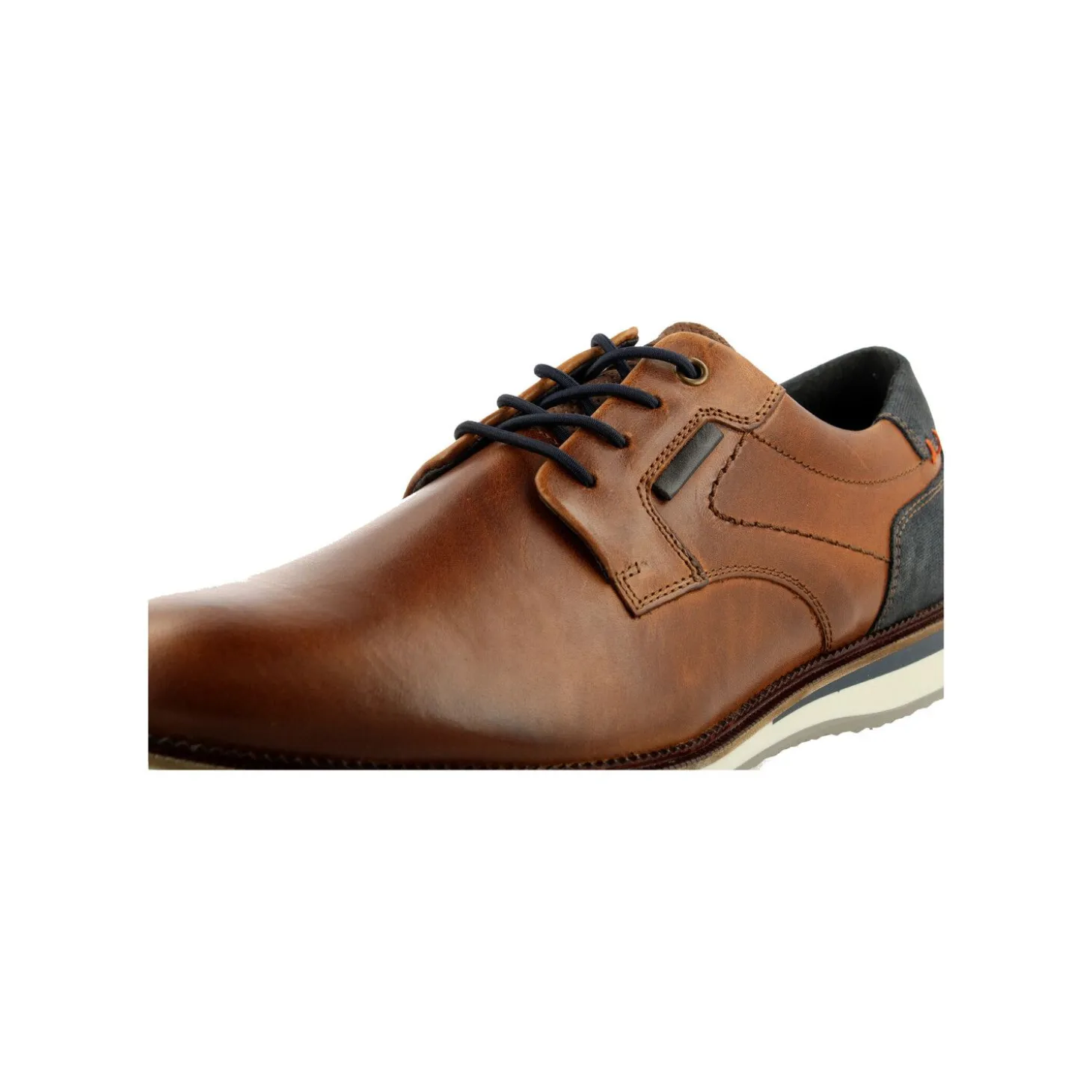 Men Bullboxer Classic Lace Ups*Lace Up Cognac/Navy 633K21101Aconasu