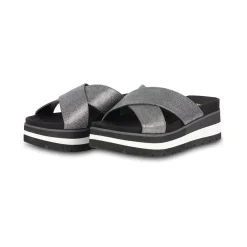 Women Bullboxer Heeled Mules*Mules Black/Silver 078036F2S_Bkbktd