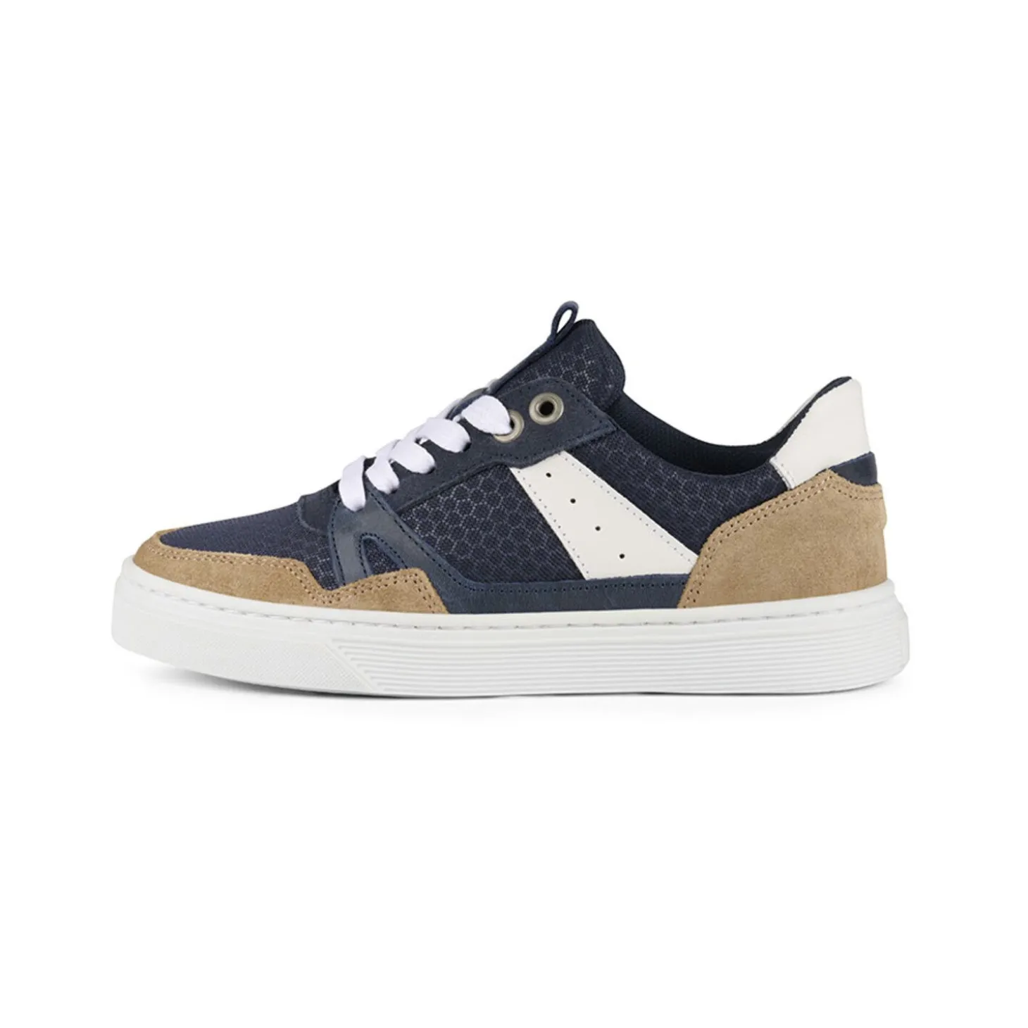 Kids Bullboxer Sneakers*Sneaker Beige-Navy Aop009E5L_Benykb