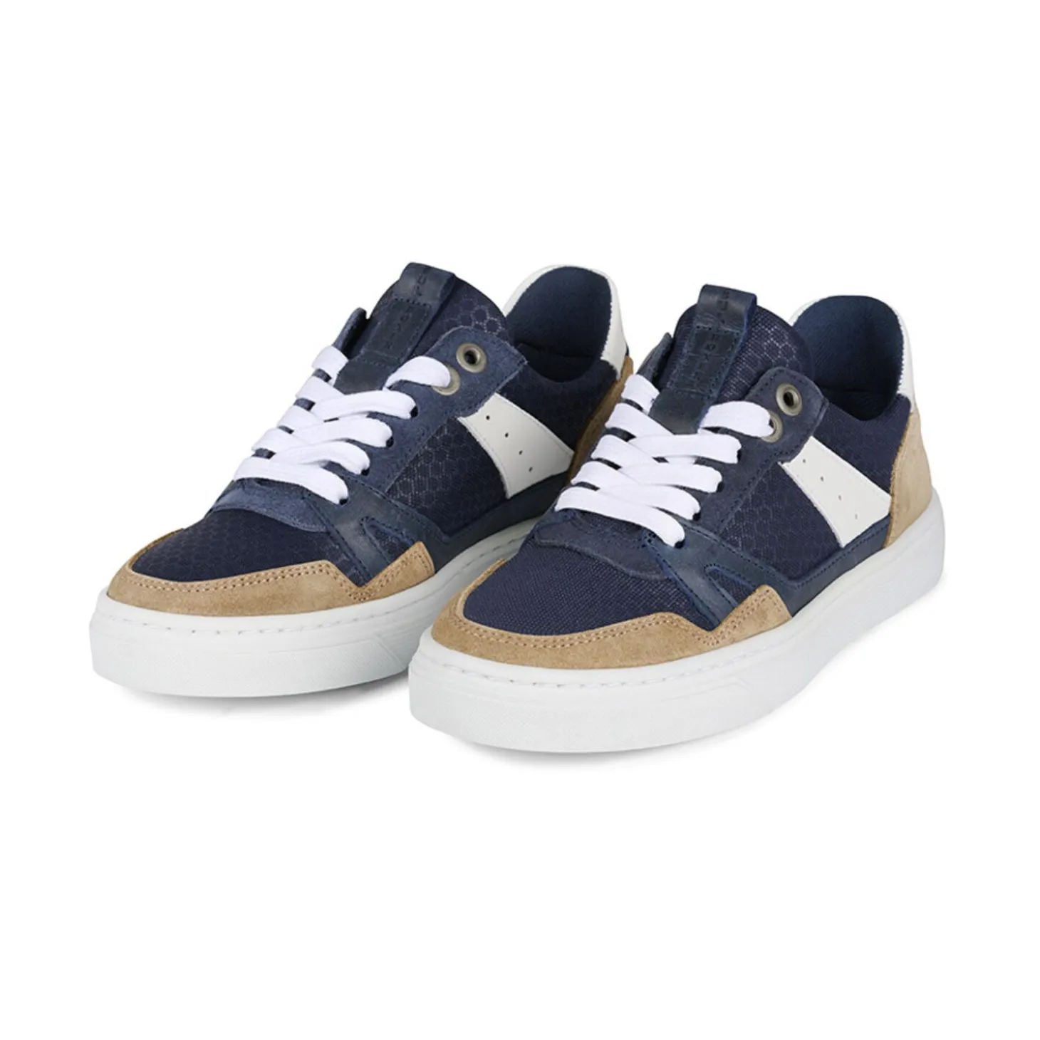 Kids Bullboxer Sneakers*Sneaker Beige-Navy Aop009E5L_Benykb