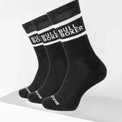 Men Bullboxer Socks*Socks Men Black 3-Pack
