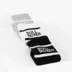 Men Bullboxer Socks*Socks Men White/Black/Gray 3-Pack